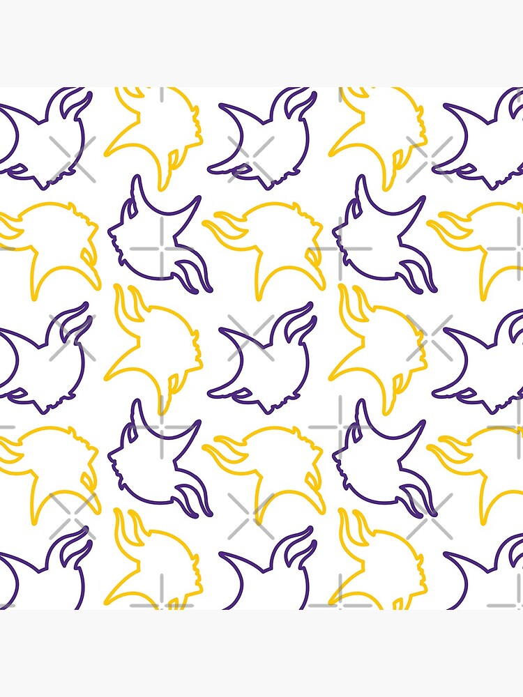 Minnesota Vikings Pattern, Purple Background Sticker for Sale by