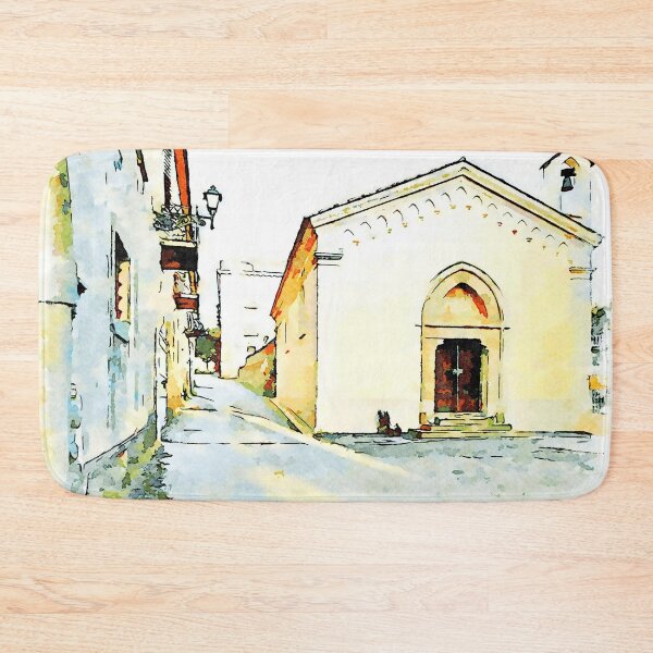 Item preview, Glimpse of a street with small church designed and sold by Giuseppe Cocco.