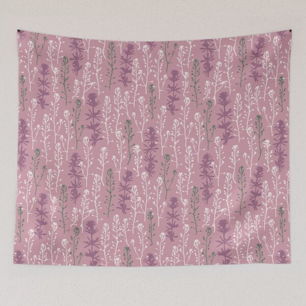 Item preview, Light purple frost. Winter. Wild herbs seamless pattern on delicate mauve. Stay wild. Wild life designed and sold by Yulia Chepurova.