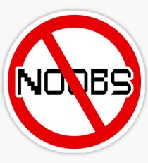 No Noobs Allowed Sticker
