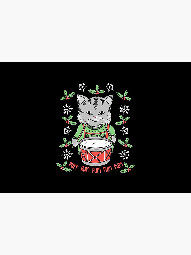 Little Drummer Cat | Vintage Christmas Kitty by Kittyworks