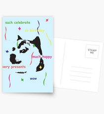much doge birthday Postcards