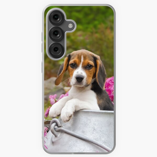 Aperçu de l'œuvre Chiot mignon chien tricolore Beagle dans une baratte de lait créée et vendue par Katho Menden.