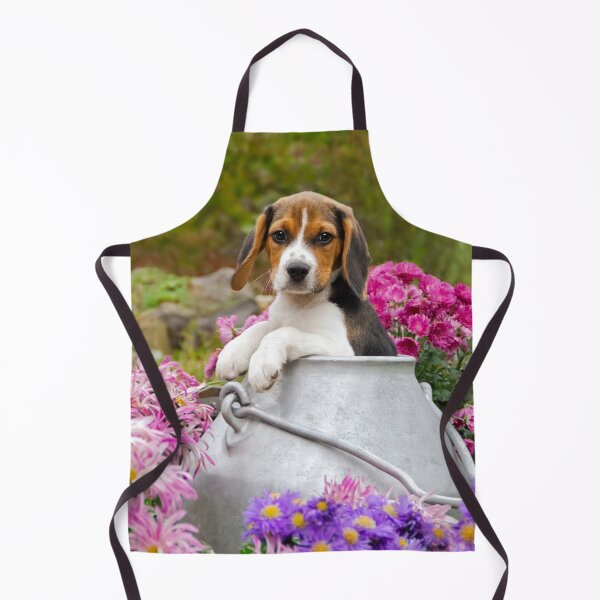Item preview, Cute Tricolor Beagle Dog Puppy in a Milk Churn designed and sold by Katho Menden.