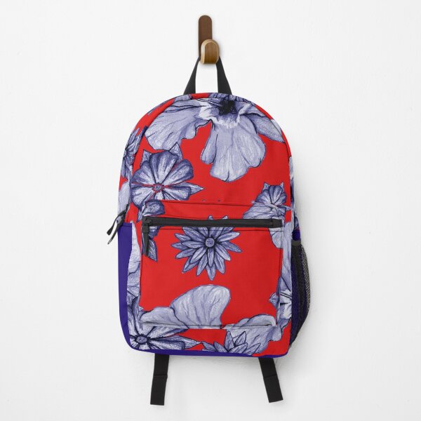 Item preview, Red Blue: Floral designed and sold by ArtInLifestyle.