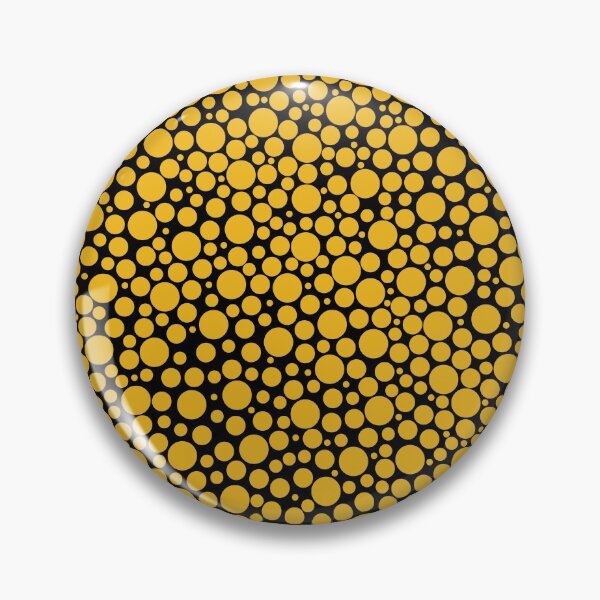 Item preview, Yellow polka dots on black background designed and sold by avion-en-papier.