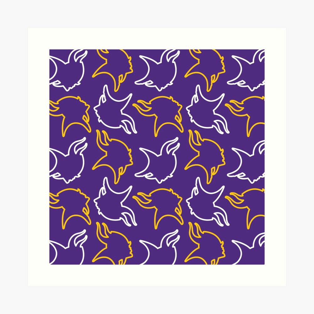 Minnesota Vikings Pattern, White Background Kids T-Shirt for Sale by  brittlouise