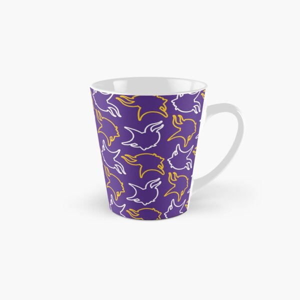 Aperçu de l'œuvre Motif des Vikings du Minnesota, fond violet créée et vendue par brittlouise.