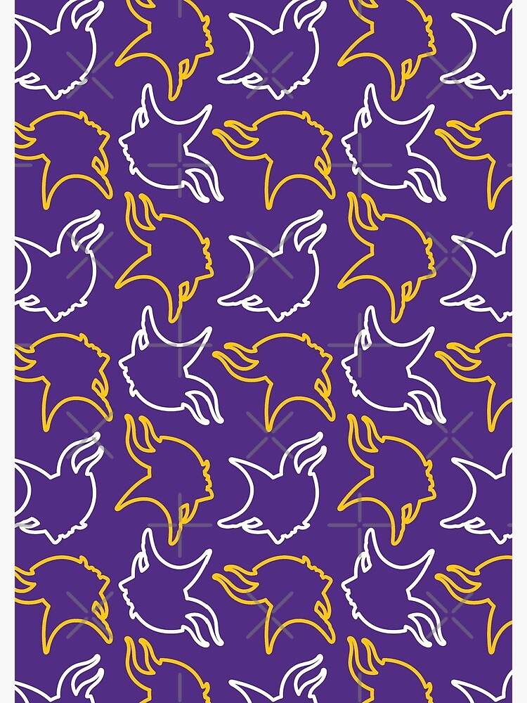 Minnesota Vikings Pattern, Purple Background Poster for Sale by  brittlouise