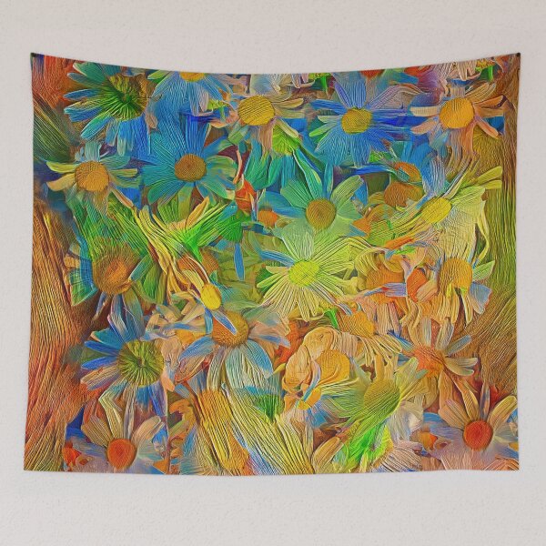 Item preview, Fantasy floral abstract digital painting designed and sold by blackhalt.