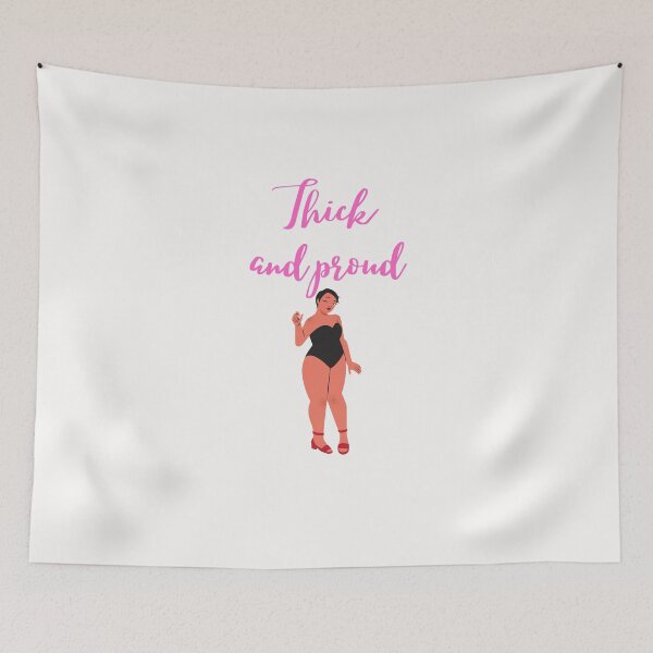 Item preview, Thick and Proud Pretty plus size girl body positive designed and sold by RKSDesigns.