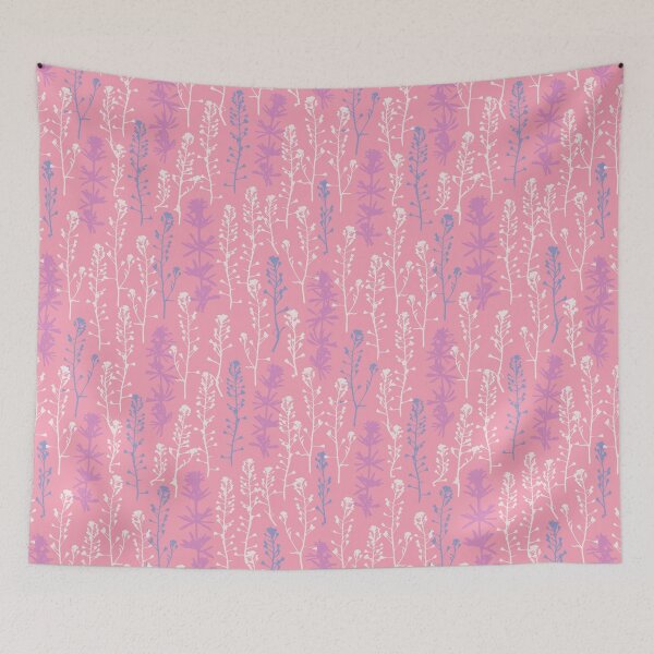 Item preview, Pink morning frost. Winter. Wild herbs seamless pattern on pink. Stay wild. Wild life designed and sold by Yulia Chepurova.