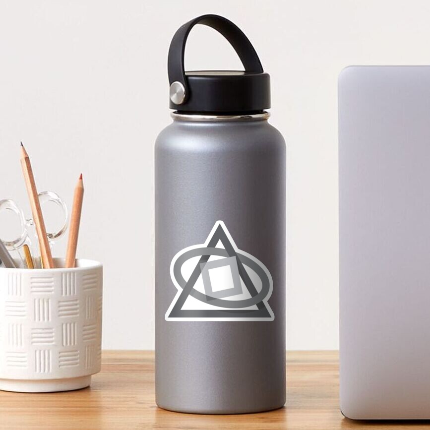 Primitive Shapes, Yet Modern Vibe: Geometrics in a Space Time Continuum-in Subtle Shift Gray Sticker