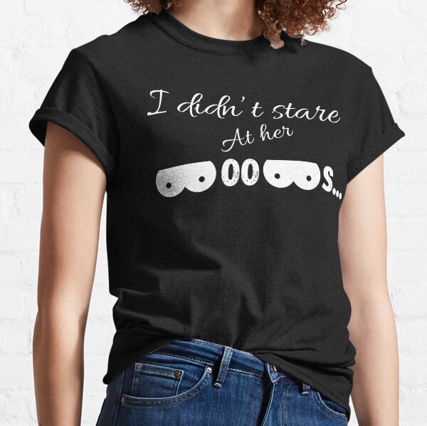 Funny White Lie Quotes I Have Big Boobs Women's V-Neck T-Shirt