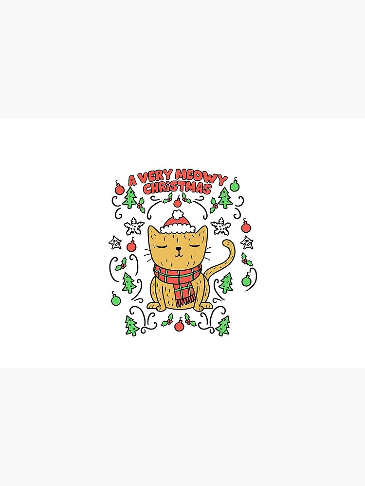 Very Meowy Christmas Cat | Vintage Retro Kitty by Kittyworks