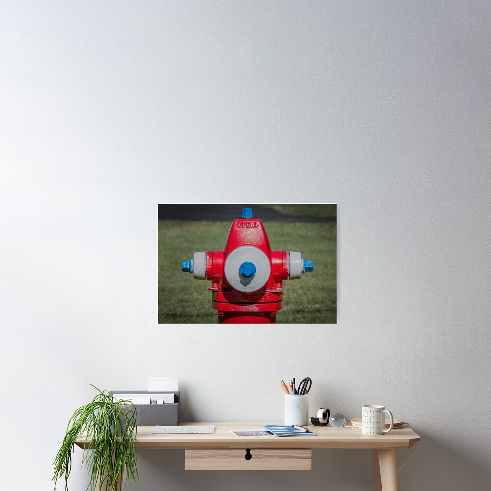 "Front Facing Waterous Fire Hydrant" Poster for Sale by Enzwell Redbubble