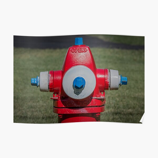 "Front Facing Waterous Fire Hydrant" Poster for Sale by Enzwell Redbubble