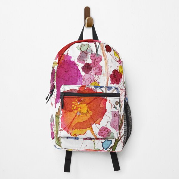 Item preview, Watercolor floral in pink and red designed and sold by Sue Zipkin.