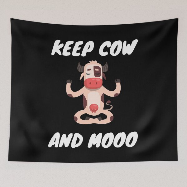 Item preview, keep cow and moo funny animal illustration designed and sold by AnujShah7.