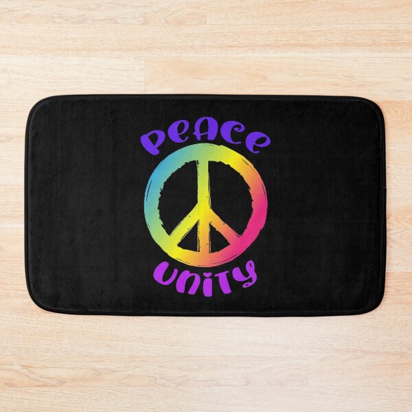 Item preview, Peace and Unity Rainbow Peace Sign Statement Black Background designed and sold by DigitalPie.
