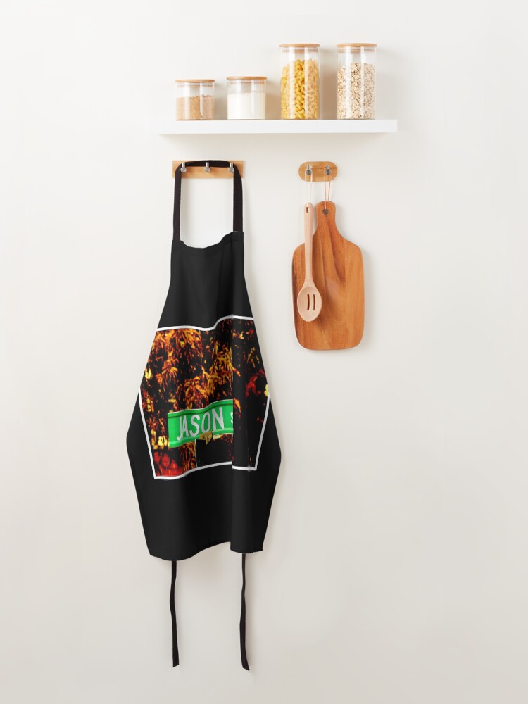Alternate view of Jason, Jason mask, Jason socks, Jason sticker, Jason magnet, Jason backpack Apron