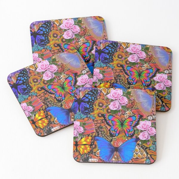 Item preview, Butterflies Rose Multi colored, Butterfly garden designed and sold by Aquila Light Pictures.
