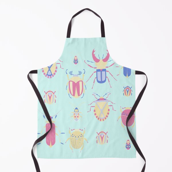 Item preview, Copy of Pink blue yellow beetles in a row on dark blue color designed and sold by shushunya13.