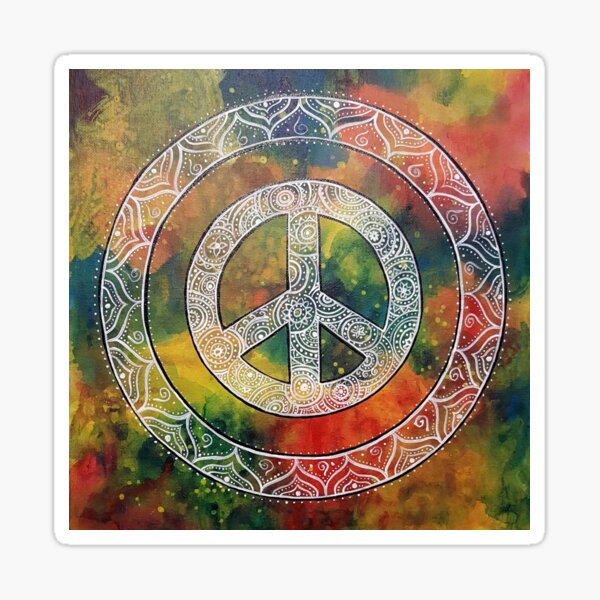 Peace mandala tiedye 200303 Sticker