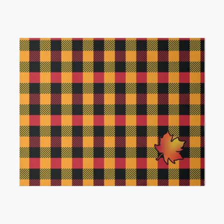 Plaids • Autumn - Orange, Red, Yellow and Black Art Board Print