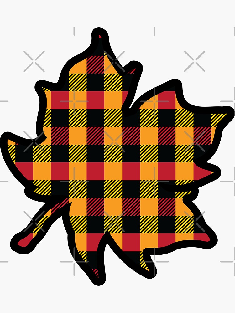 Plaids • Autumn - Orange, Red, Yellow and Black by brainthought