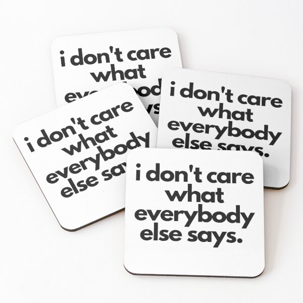 Item preview, I Don't Care White Lie Party Funny Quote designed and sold by luchik-and-co.