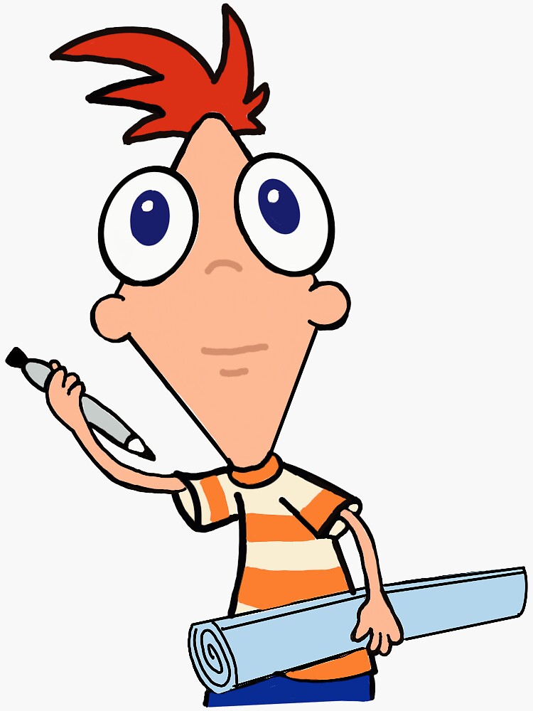 "Phineas Front View" Sticker for Sale by abbys8 Redbubble