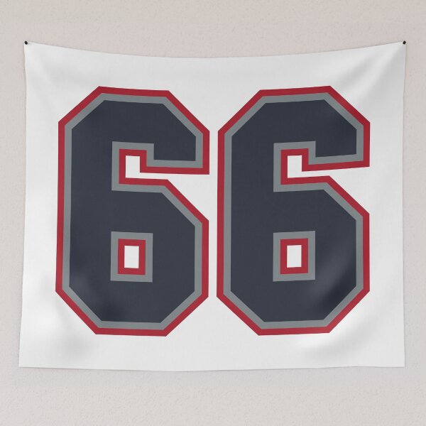 Item preview, 66 Navy Grey Red Sports Number Sixty-Six designed and sold by HelloFromAja.