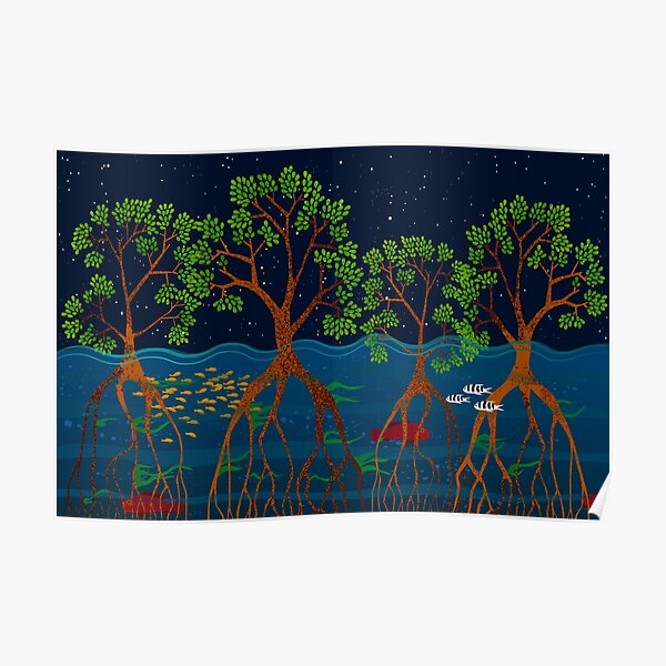 Magical mangrove forest Poster