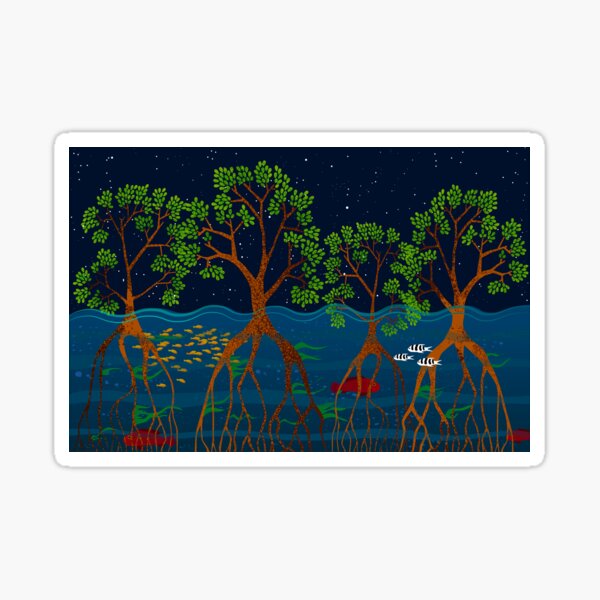 Magical mangrove forest Sticker