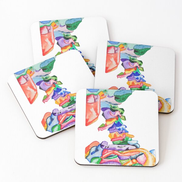 Item preview, Rainbow Watercolour Skeleton designed and sold by Katy Briant.