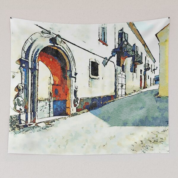 Item preview, Door and glimpse of buildings of Laureana Cilento designed and sold by Giuseppe Cocco.