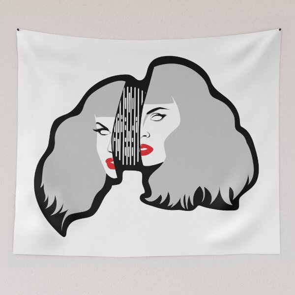 Item preview, Katya Zamolodchikova Drag Race Drag Queen Skull Split Tumblr Edit designed and sold by FridaaErikssson.