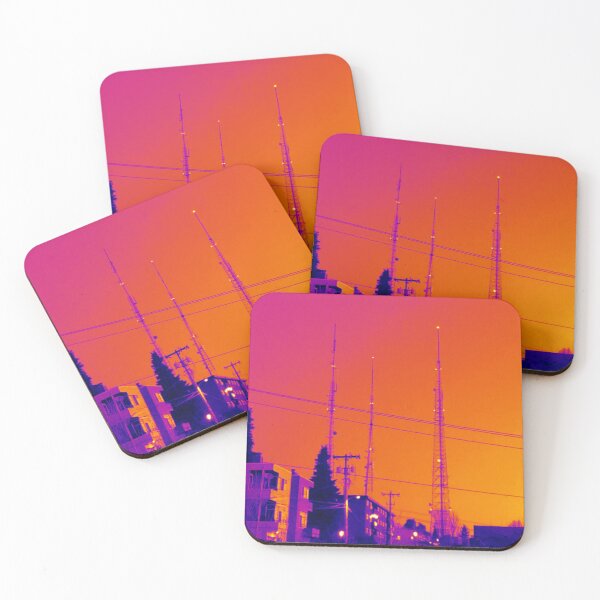Item preview, Infrared image of city communication towers designed and sold by ThermoViking.