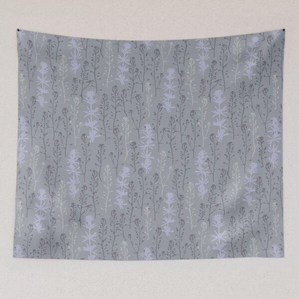 Item preview, Dimmed twilight. Winter. Wild herbs seamless pattern on dusty gray. Stay wild. Wild life designed and sold by Yulia Chepurova.