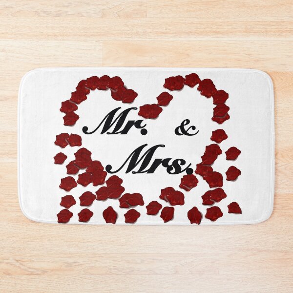 Item preview, Mr and Mrs with red rose petals designed and sold by Artonmytee.