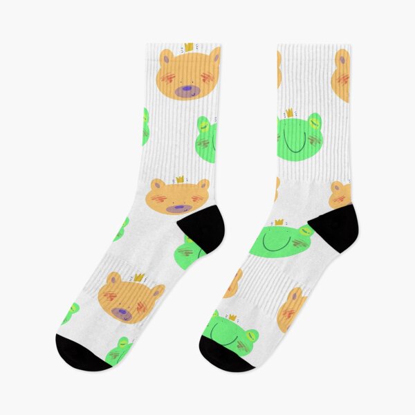 Item preview, Bear And Froggie Kings (Honey and Lime) designed and sold by PerpetualPanic.