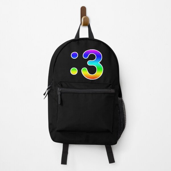 Item preview, Neko Smile ':3' Emoticon in Rainbow Gradient designed and sold by Bumblefuzzies.