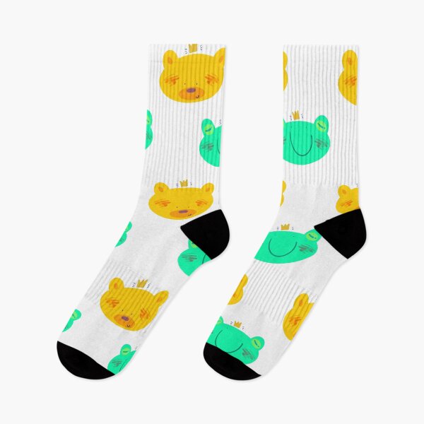 Aperçu de l'œuvre Bear And Froggie Kings (citron et menthe) créée et vendue par PerpetualPanic.