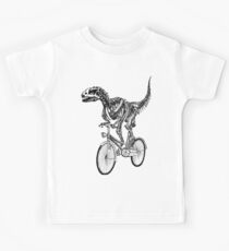 Skeleton Fossil Love Bike Kids Tee