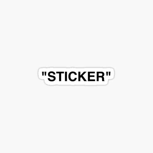 "OFFWHITE Sticker (OffWhite Style)" Sticker by Swissdesignch Redbubble