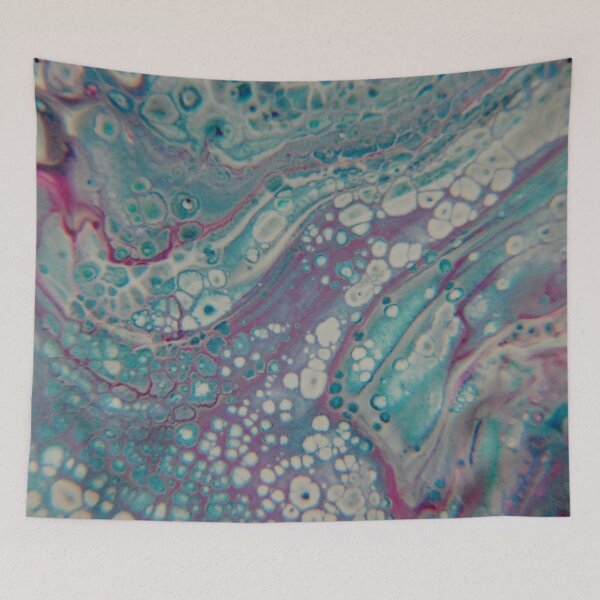 Item preview, Raspberry Ripple Seas - Abstract Acrylic Art by Fluid Nature designed and sold by vmajzlik.