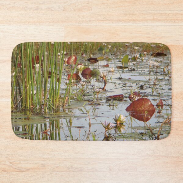 Item preview, Waterlillies Among Tall Reeds and Water Reflections of the Sky. designed and sold by KarenZuk.