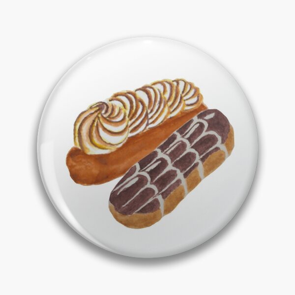 Item preview, Éclairs pastry watercolour illustration (White background) designed and sold by tifft.