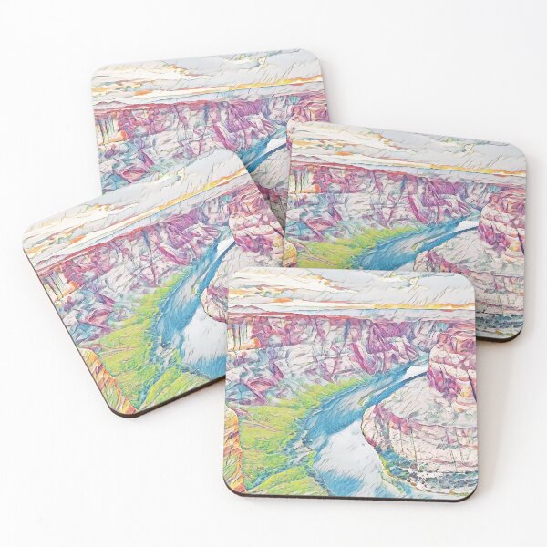 Item preview, Horseshoe River Bend Mountain Landscape designed and sold by Galathi Designs.